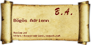 Bögös Adrienn névjegykártya